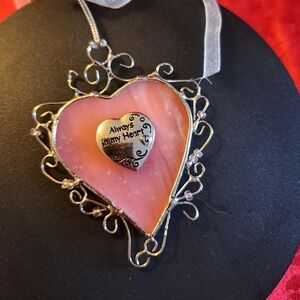 Pink Heart Pendant.